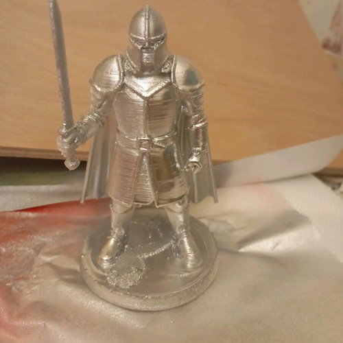 Medieval soldier new silver color 12 cm height