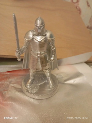 Medieval soldier new silver color 12 cm height