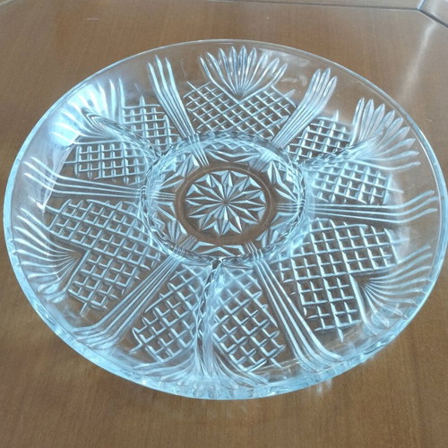 Serving tray orneviere inox 18/10 and 24K gold like new
