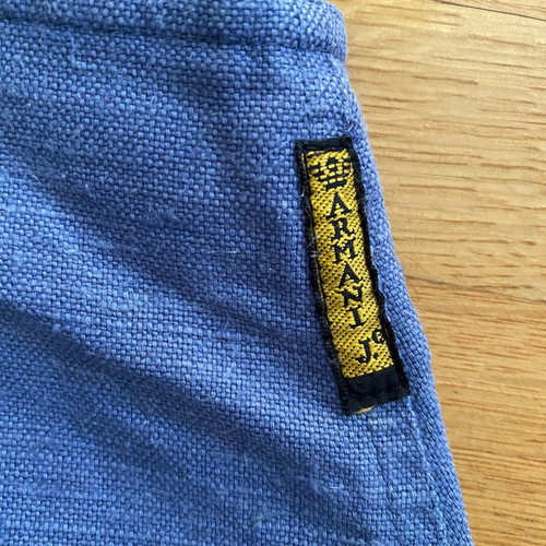 Armani Jeans mini skirt used, blue, linen and cotton, size M