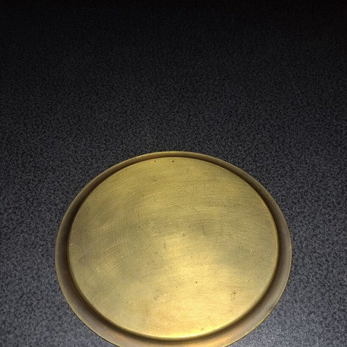 Brass Carved Tray 20cm like new with traditional floral design
