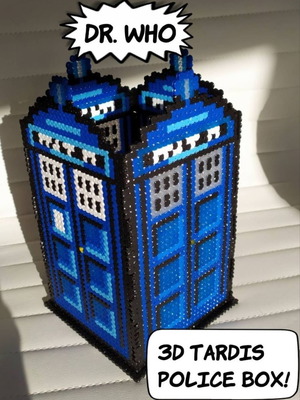 Handmade Dr. Who 3D Tardis Police Box decoration new
