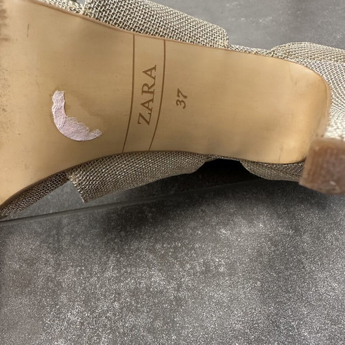 Zara silver sandals size 37 used, excellent condition