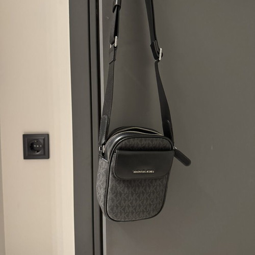 Michael Kors men's crossbody bag, black and grey