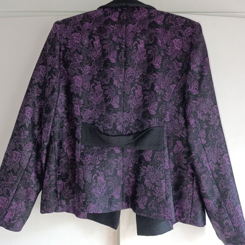 Kekatou Creations women's jacket 52 like new, black and purple