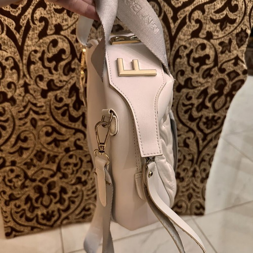 FRNC crossbody bag, white and gold