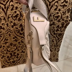 FRNC crossbody bag, white and gold