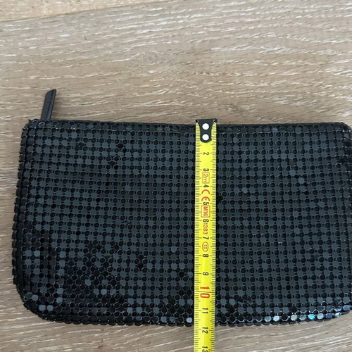 Max Factor evening bag like new, metallic texture