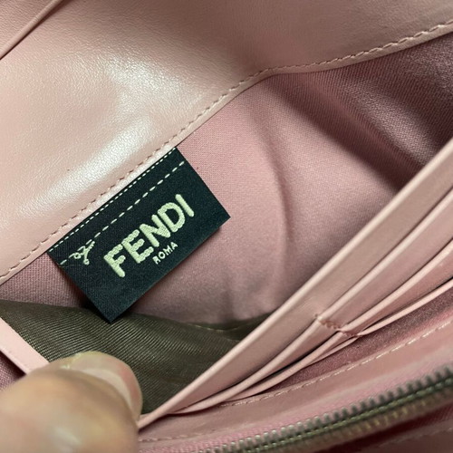 Fendi Crystal Eye Monster Wallet like new, pink