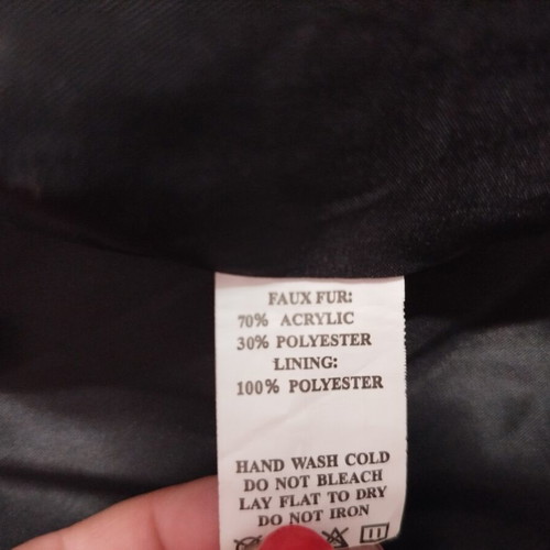 Faux Fur Jacket Parkson Fashion like new, black, size L