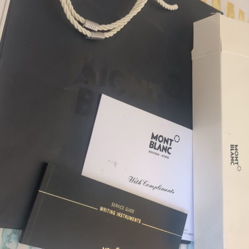 Mont Blanc pen with blue precious stone