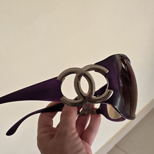 Chanel vintage sunglasses used, purple