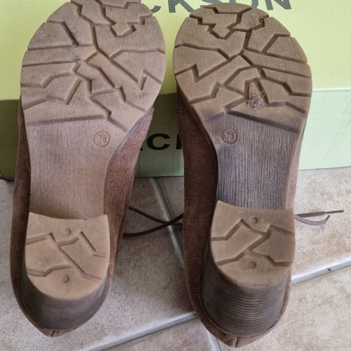 Brown suede women's ankle boots size 36