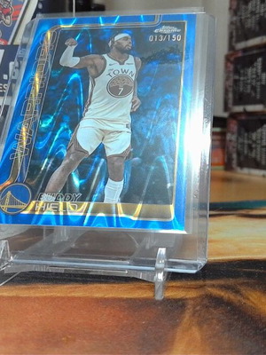 2025-26 Topps Chrome Basketball Buddy Hield Blue Refractor #013/150 Golden State Warriors