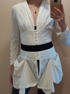 '00s Gothic Shirt used, white, size Small