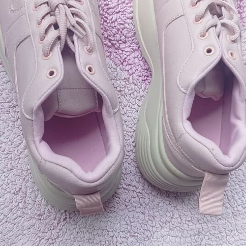 Chunky sneakers size 40 like new, soft pink