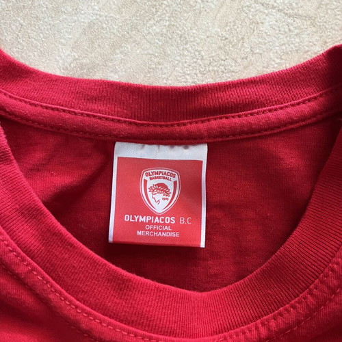 Olympiacos BC 100 Years Official T-Shirt, Red