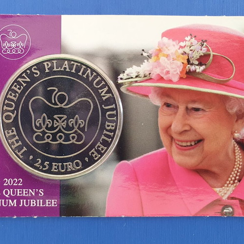 The Queen's Platinum Jubilee 2.5 Euro Coin Malta 2022 new