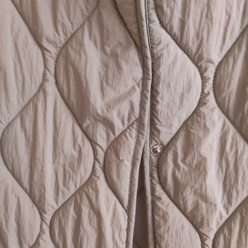 Quilted sleeveless jacket used, green, size M