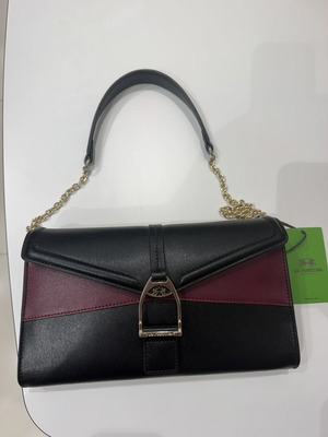 La Martina leather women's shoulder bag, black