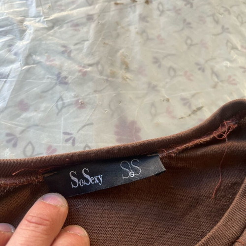 Women's sleeveless blouse like new, brown, size S
