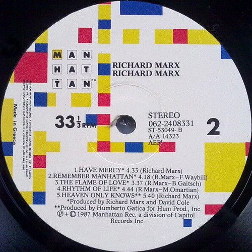 Richard Marx CD used, rock