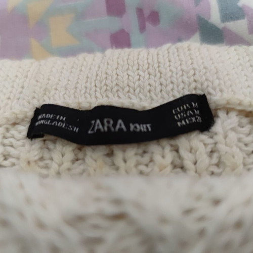 Zara sweater ecru size M like new with 3/4 sleeve