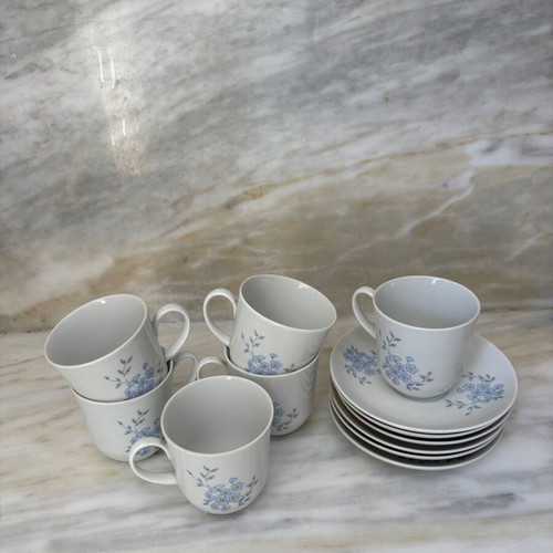 Ionia porcelain coffee set 12 pieces like new, vintage 90s