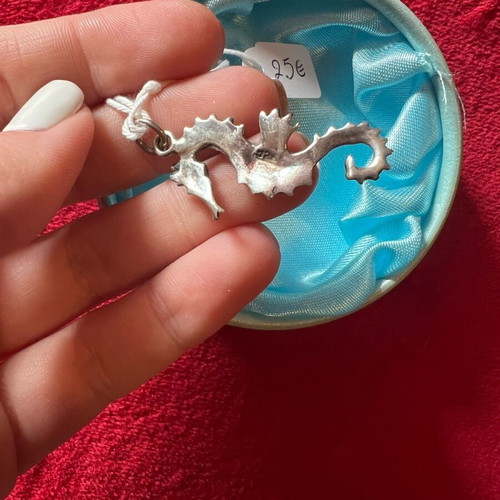 Seahorse pendant silver 925 new