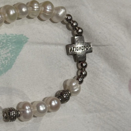Rosary bracelet with perles, like new, vintage style