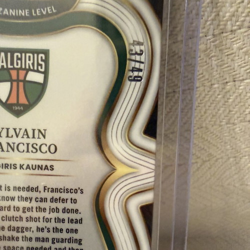 Panini Euroleague Select Sylvain Francisco 43/49 card like new