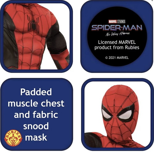 Spider-Man No Way Home V3 Deluxe Costume Medium like new, 5-6 years