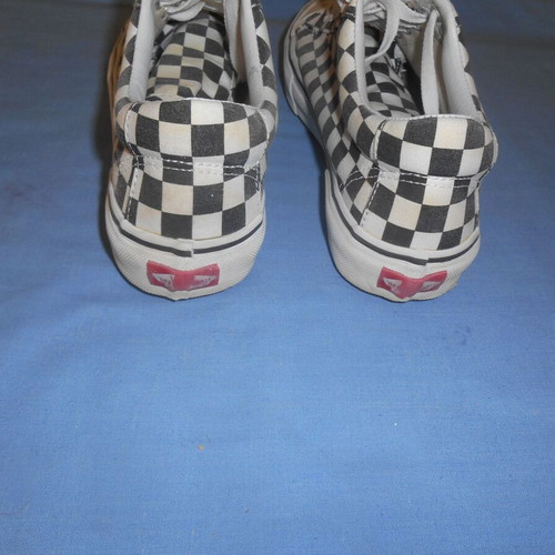 Vans sneakers used, checkerboard pattern, size 38.5, black and white
