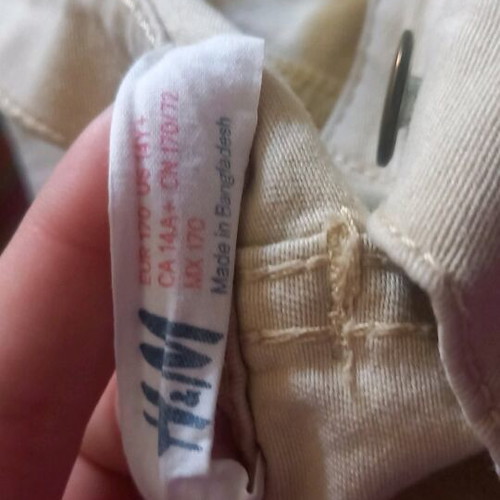 Jean like new, straight fit, light yellow-cream, size 170 cm for 14 years old