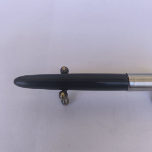Parker 51 pen used with stainless steel cap and black resin body