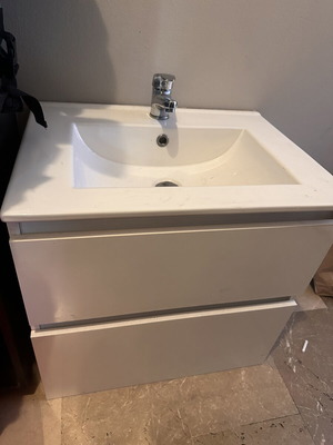 Sink with furniture Practiker like new, dimensions 62x57x47 cm