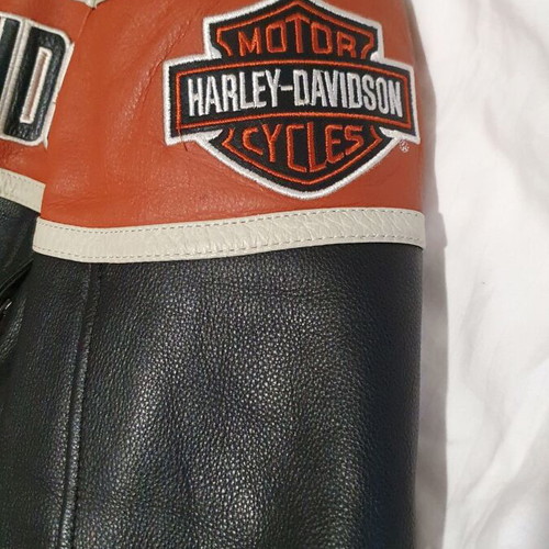 Harley Davidson Racing Eagle leather motorcycle jacket small like new