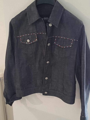 Τζιν μπουφανάκι μεταχειρισμένο με στρας, μέγεθος L