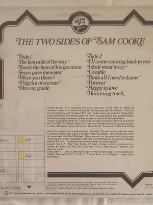 The Two Sides Of Sam Cooke винилов запис използван, R&B / Soul