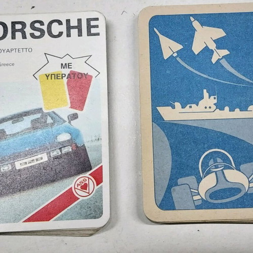 Porsche Yperatou card game used, missing cards, no box