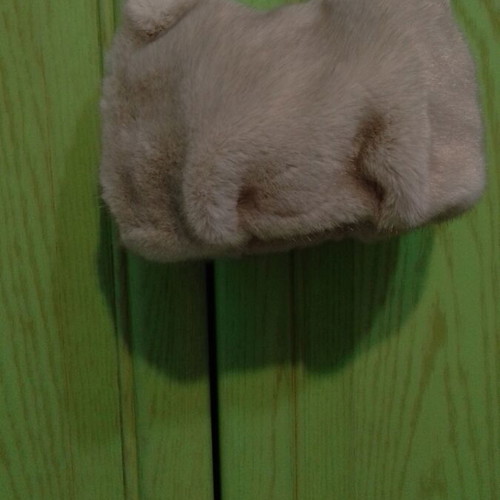 Small handbag with faux fur and zipper new