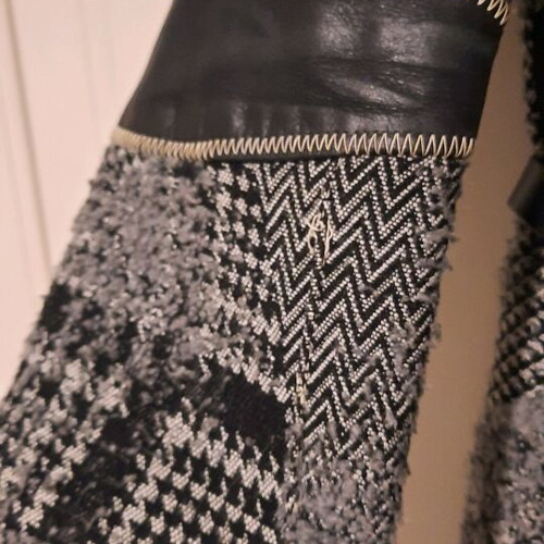 Vintage Anna Biagini women's coat made in Italy, like new, gray patchwork