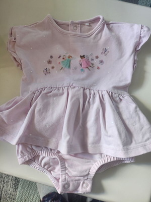 Pink Next bodysuit dress like new, size 1-3 months