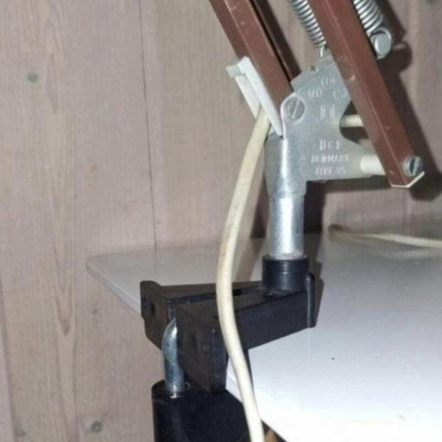 Vintage Danish architect lamp, brown, E27 fitting