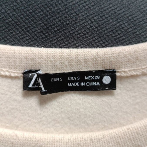 Zara sweatshirt used, beige, size S with sleeve design