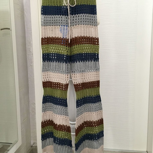CUPSHE Multicolor Flared Crochet Beach Pants New