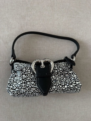 Pinko small hand bag with silver strass new
