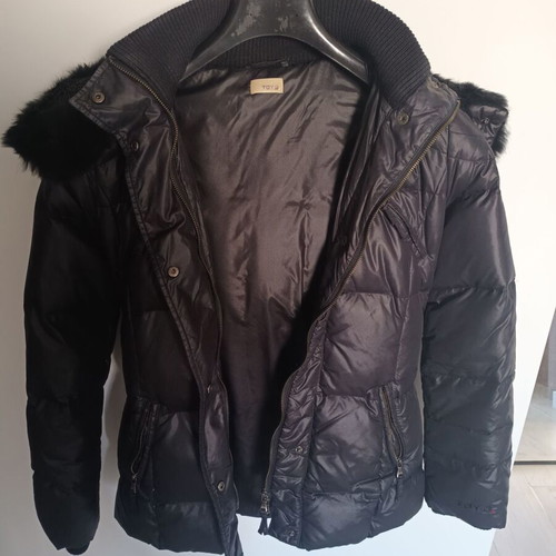 Toy G. jacket used, black, size S, down filled with natural fur hood