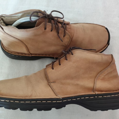 Mens Leather Shoes Lambertazzi Size 44 Beige Nubuck Like New