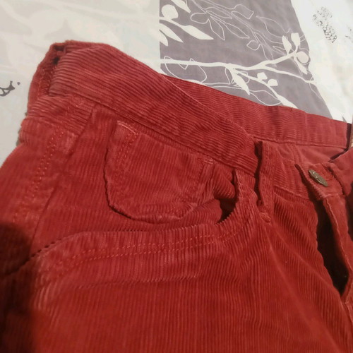 Replay women's corduroy pants new, red brick color, size 28